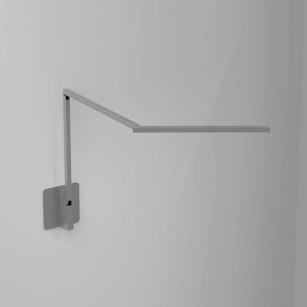 Koncept Lighting ZBD3100-D-SIL-HWS Z-Bar Mini LED Desk Lamp Gen 4 with hardwire wall mount (Daylight; Silver)